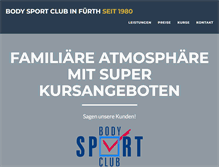 Tablet Screenshot of body-sport-club.de
